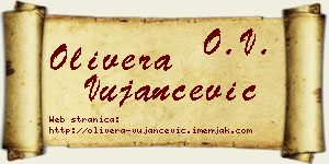 Olivera Vujančević vizit kartica